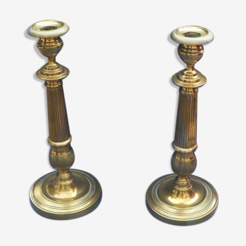 Pair of large candlesticks in the early 19th century