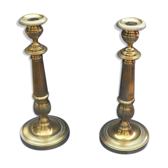 Pair of large candlesticks in the early 19th century