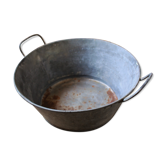 Round zinc basin two coves Garden Washbasin