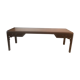 Table basse en acajou et cuir