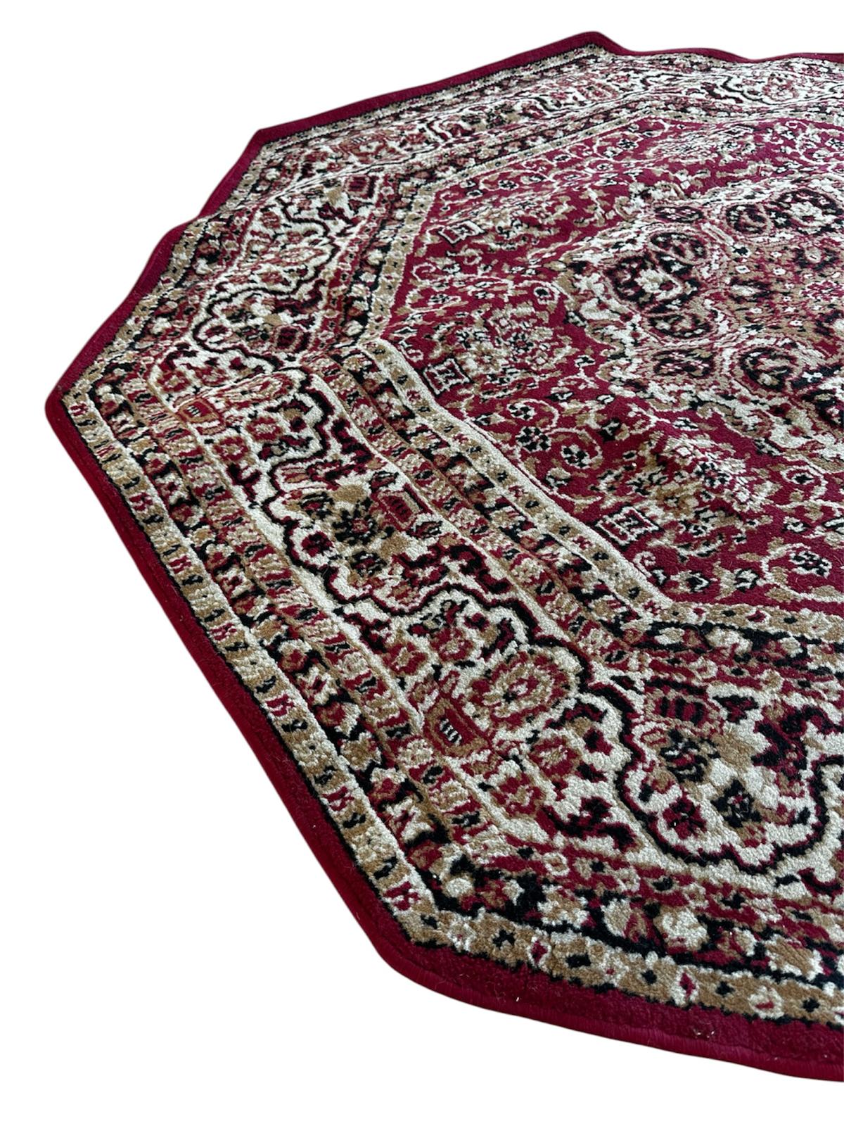 Oriental octagonal rug 190cm in diameter
