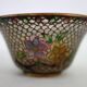 Pair of vintage Plique-à-jour cloisonné bowls, China