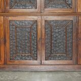 Victorian library mahogany frame embossed leather