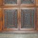 Victorian library mahogany frame embossed leather