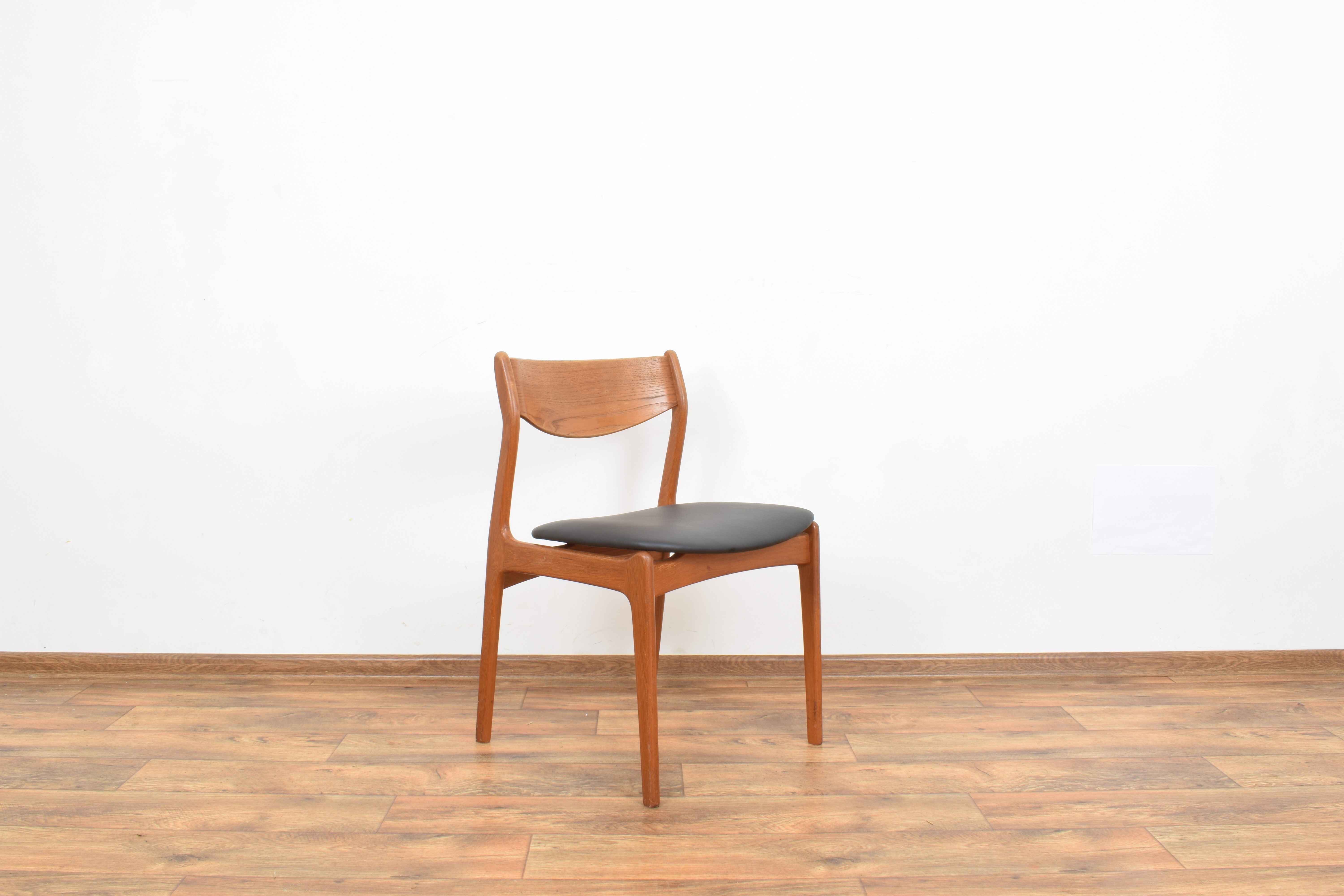 Mid-century danish teak & leather dining chair by P.E. Jørgensen for Farsø Stolefabrik, 1960s