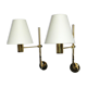 Pair orientable sconces V-393 Hans-Agne Jakobsson for AB Markaryd Sweden, brass