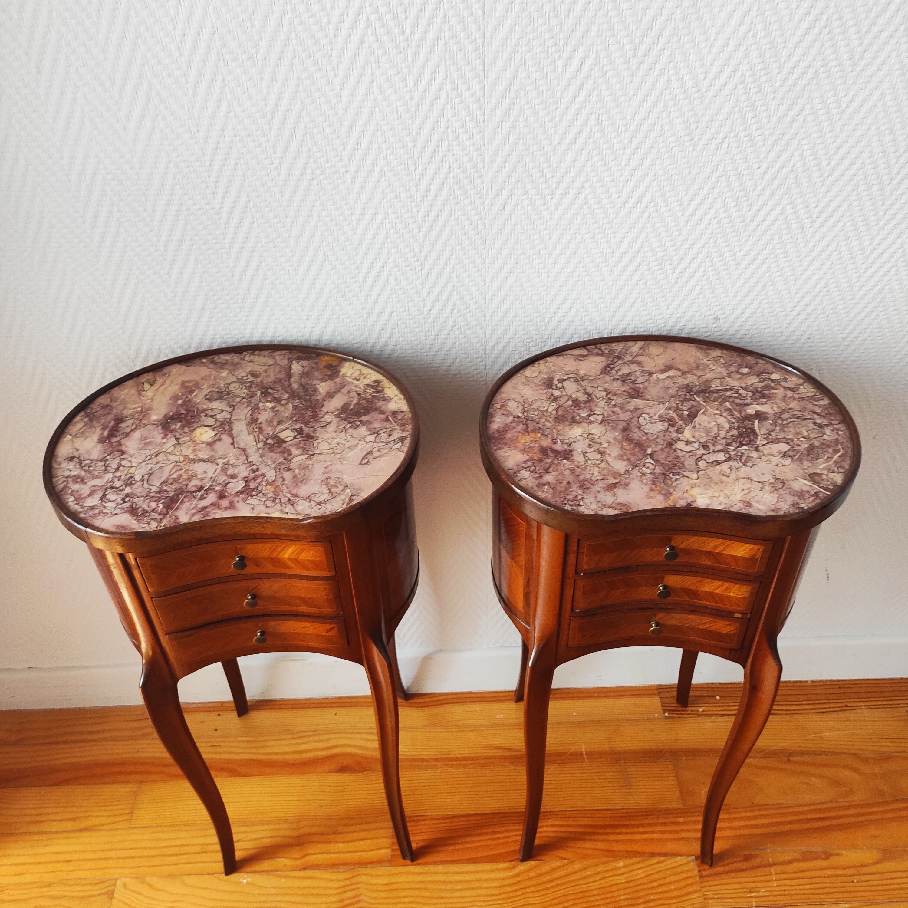 Pair of Louis XV style bedside tables