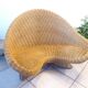 Wicker lotus armchair