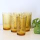 Lot de 6 verres ambrés
