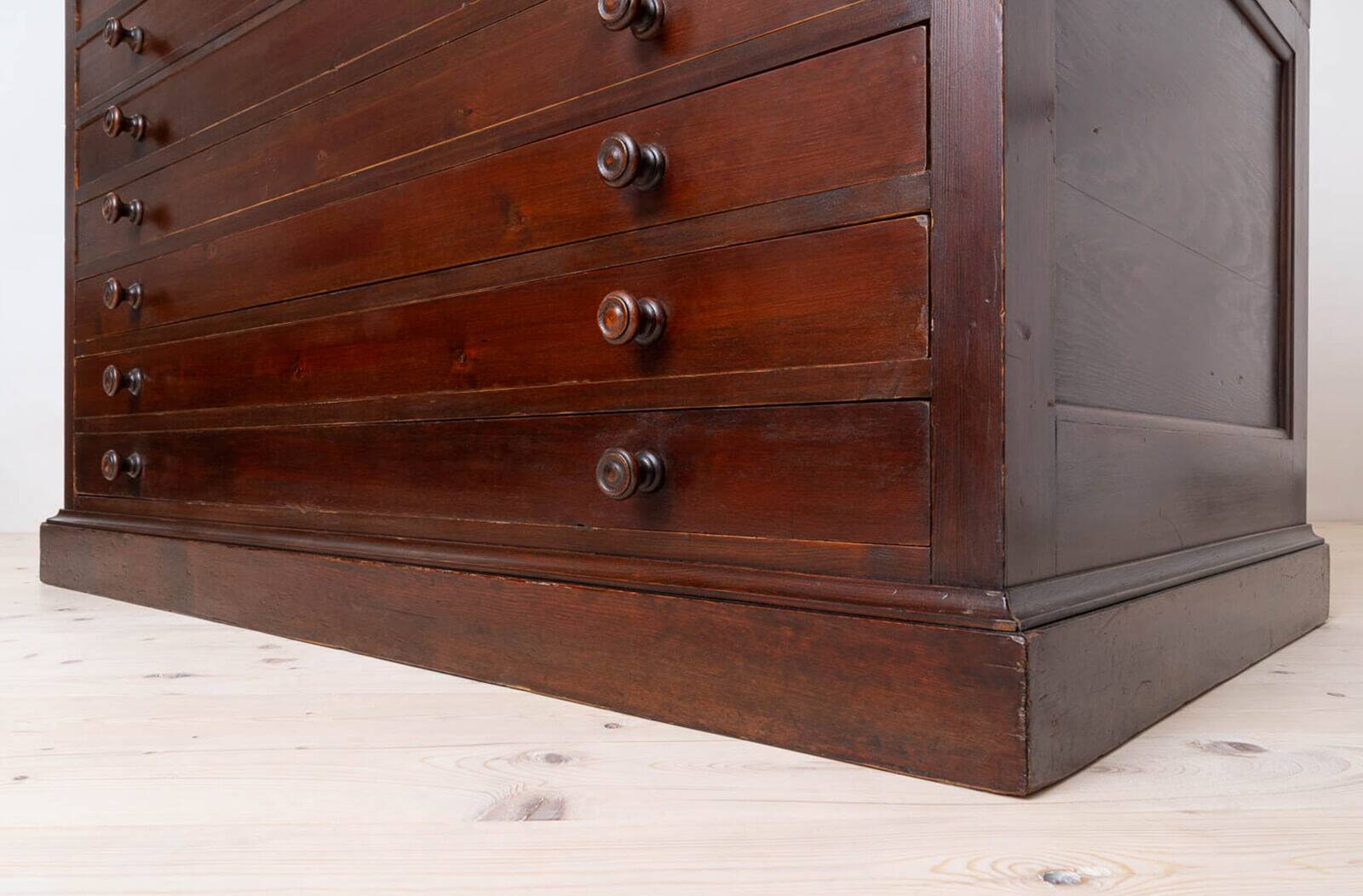 Grand classeur ou meuble à dessin, début xxe siècle, 10 tiroirs