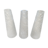 3 globes tulips elongated glass molded glass old 1950/1960