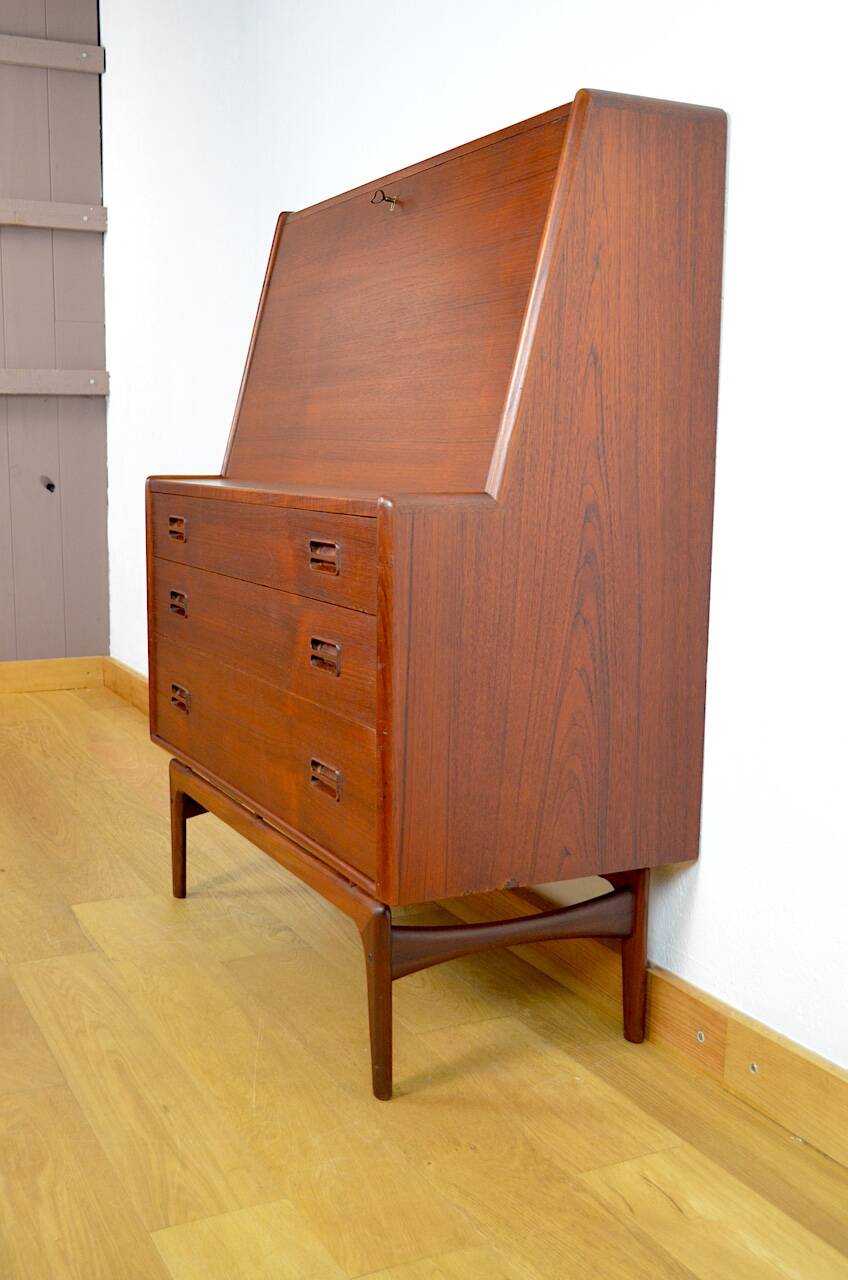 Danish Teak Secretary By Arne Hovmand-Olsen Mogens Kold Edition 1960
