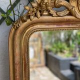 Antique mirror gilded with gold leaf (153x83)