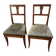Pair of Directoire chairs in walnut, late 18th century.