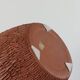 Vintage mid-century brutalist sgraffito ceramic vase