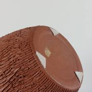 Vase en céramique sgraffito décor brutaliste vintage du milieu du siècle