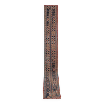 Vintage Turkish Oushak Handwoven Rug 63x633 cm