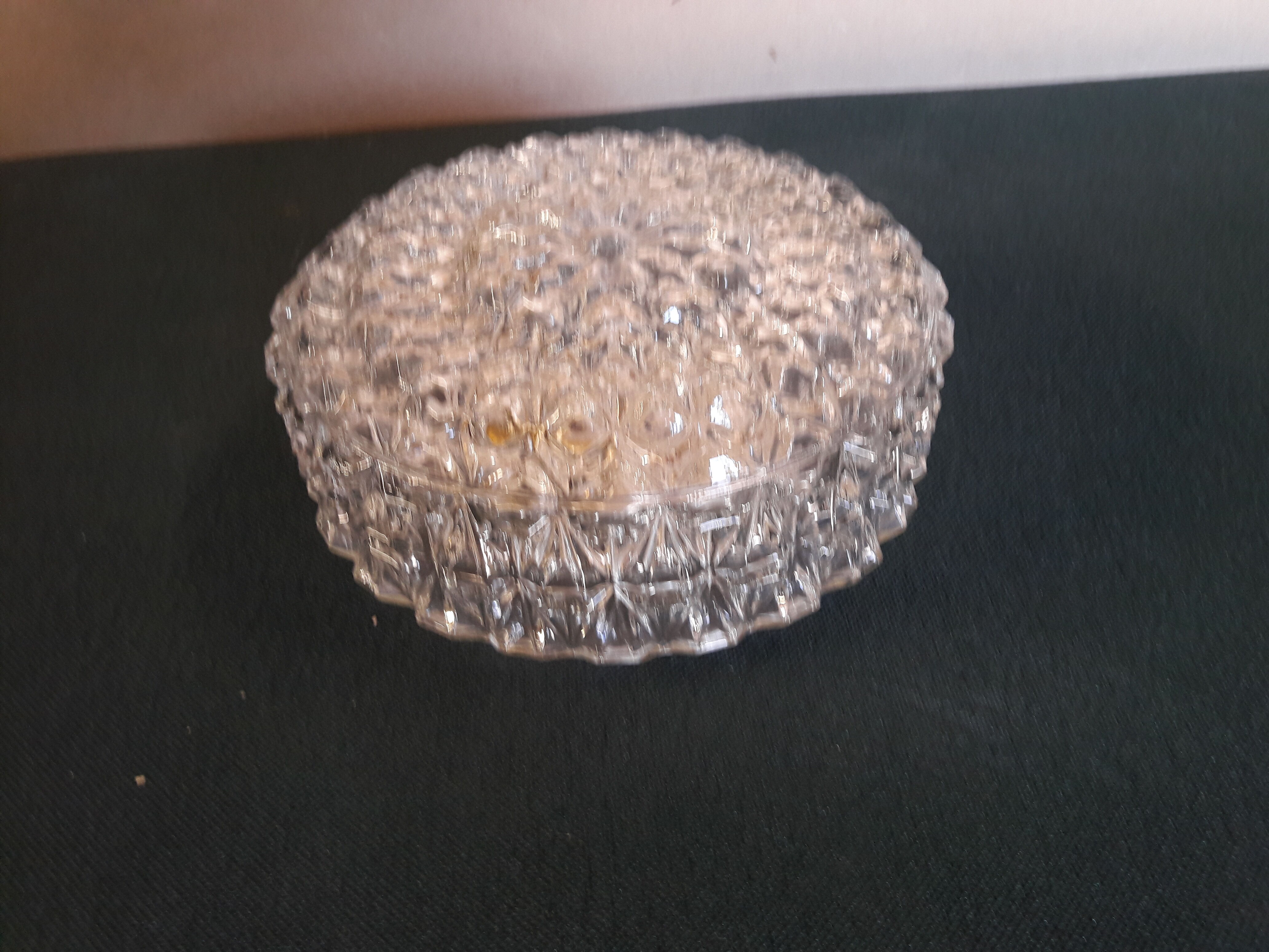 Round glass ceiling lamp