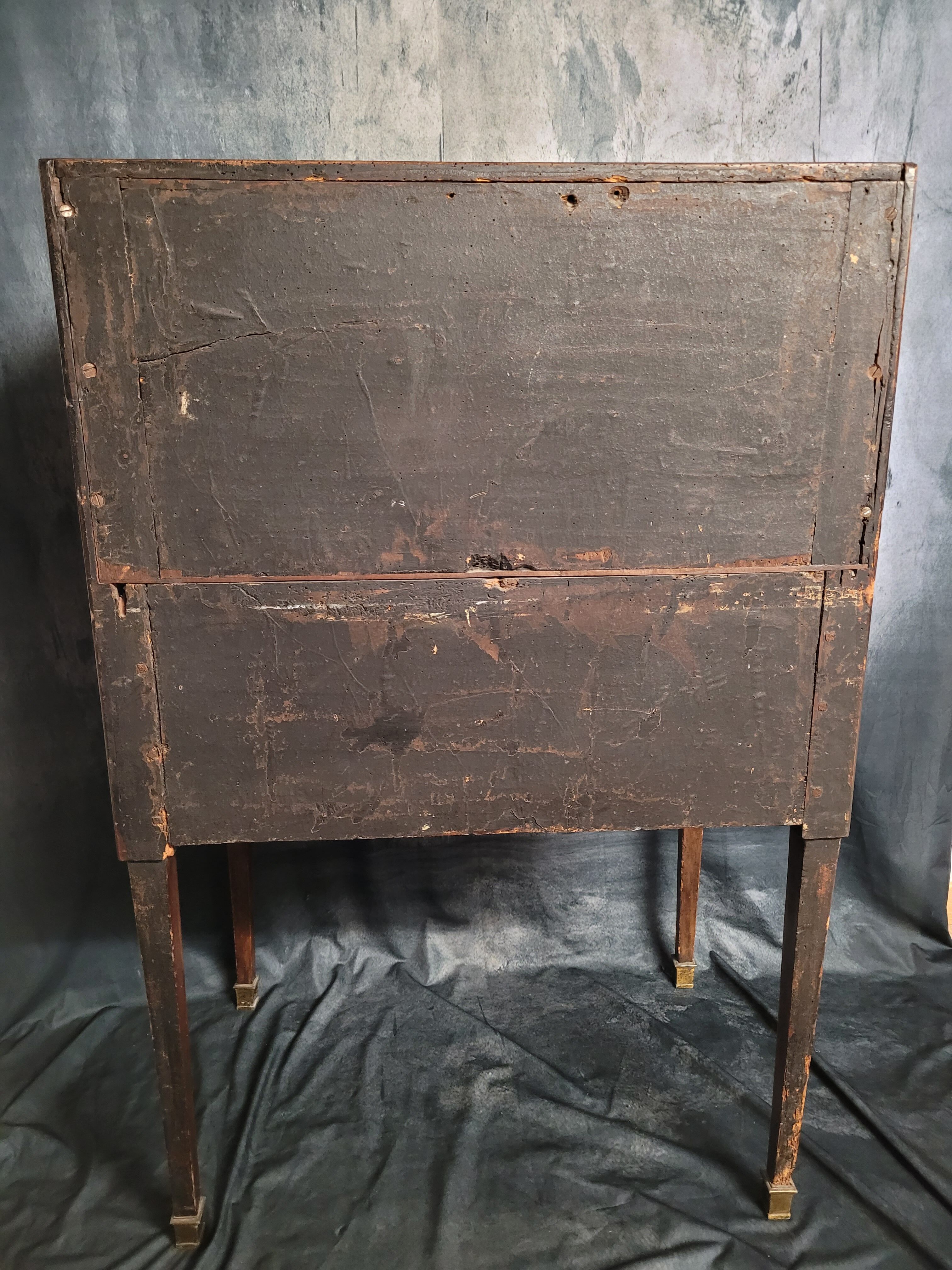 Vintage cylinder desk Louix XVI