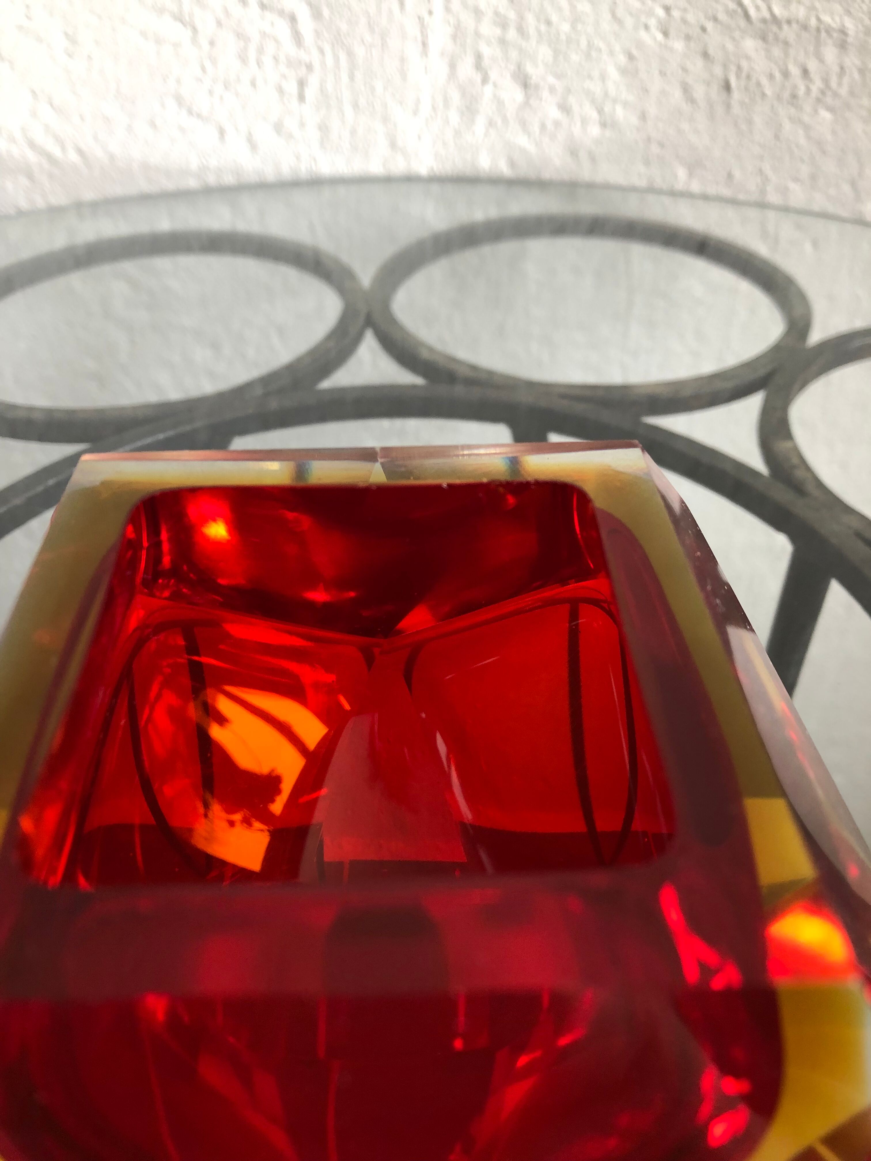 Empty vintage Murano glass pocket