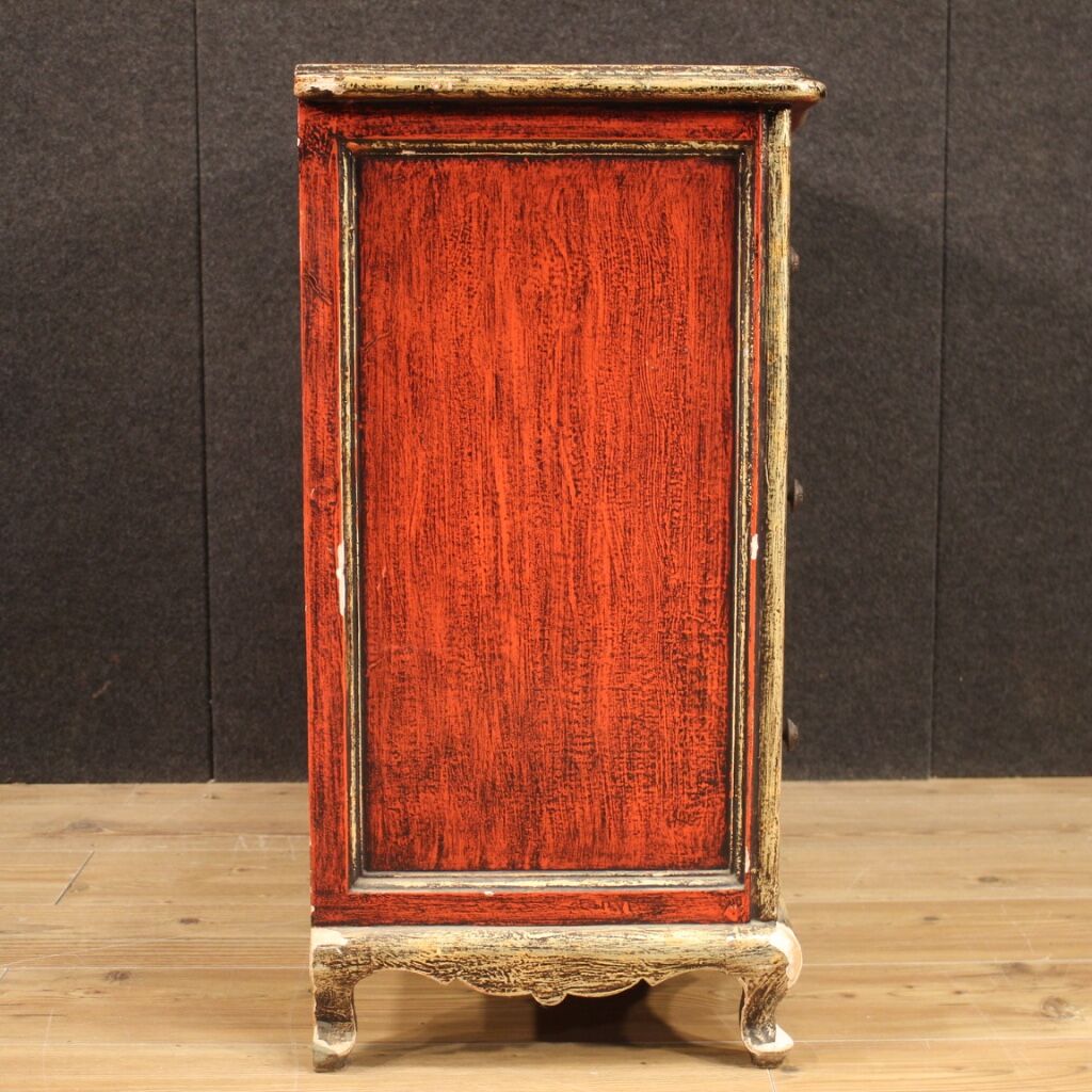 Spanish lacquered and silvered dresser