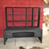 Wooden postal sorting desk.
