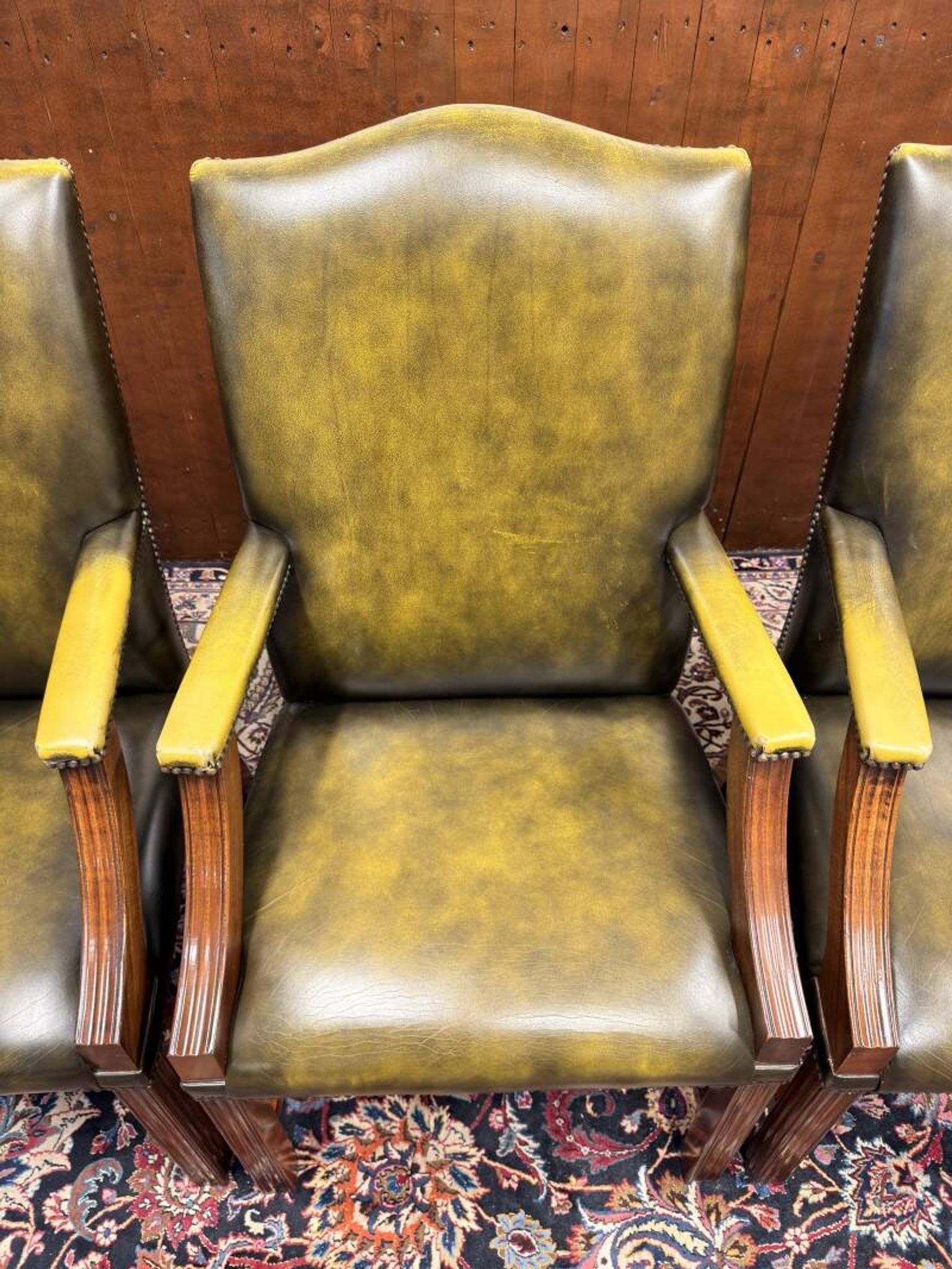 Set of Classic English Chesterfield President Chairs