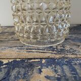 Pair of vintage electrified glass wall lamps