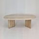 Travertine Coffee or Side Table, Italy 1980s