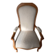 Fauteuil Voltaire tissu bouclette