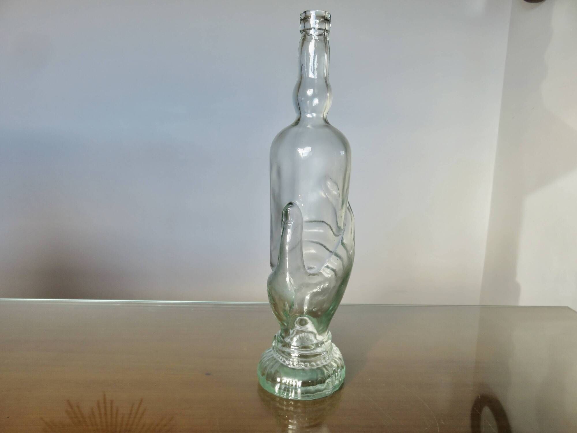 "legras" bottle model "hand bottle" transparent glass, early 20th century