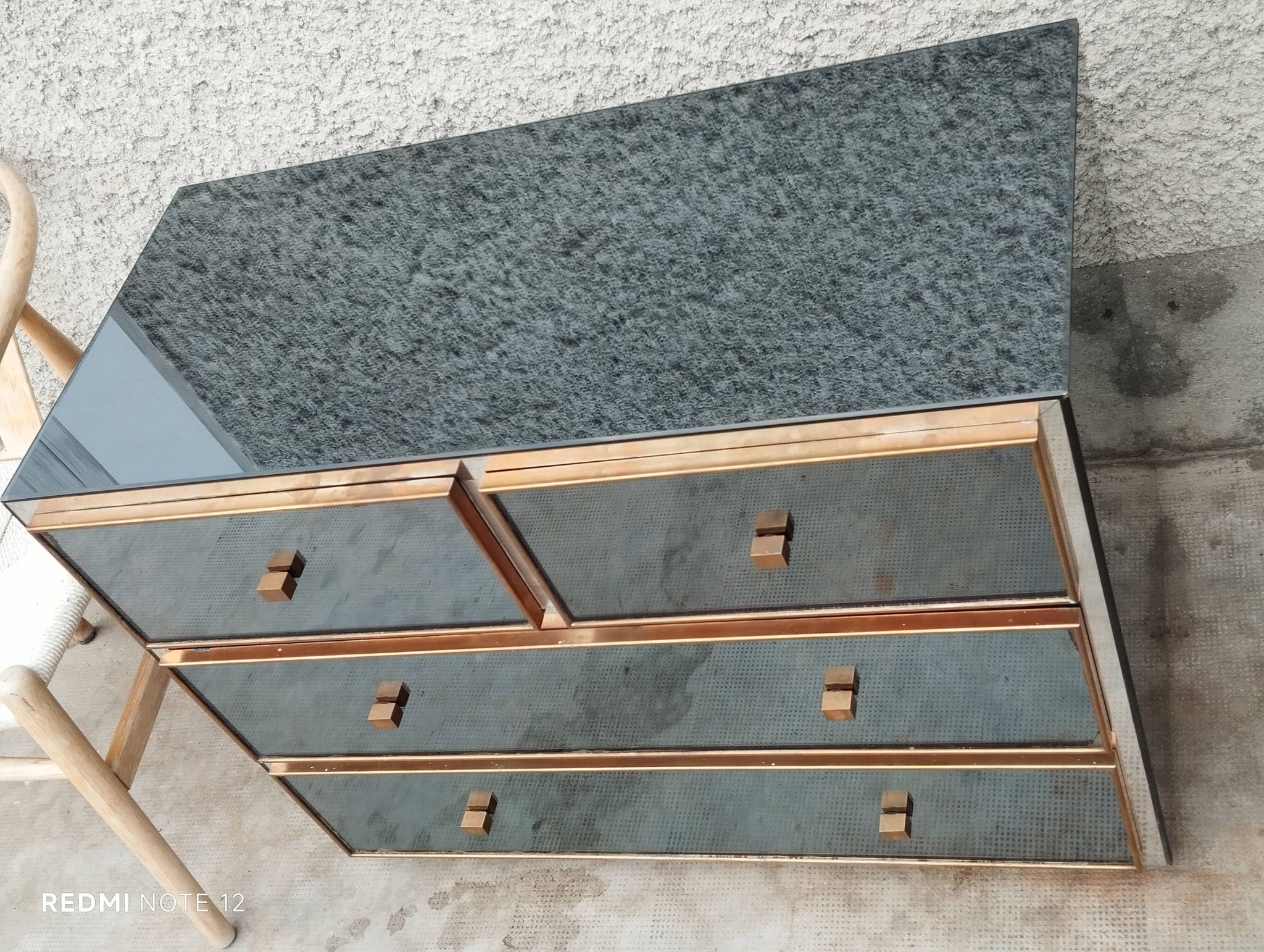 Commode design Michel Pigneres miroirs