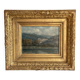 Painting by J. GIRARD-CONDAMIN, Lyon school, the banks of the Rhône and the mountains of Bugey