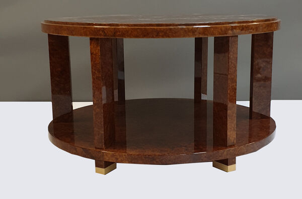 Table basse en loupe d'amboine