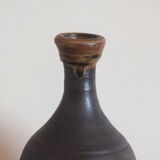 Bouteille en terre cuite goulot vernissé