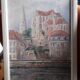 Ancient painting representing the cathedral of Auxerre.