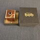 Vintage table lighter "Cube" Royal Bob – Wood Burl & Gold Finish