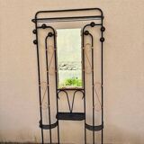 Wall coat rack wrought iron 1960