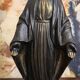 Ancient statue of the Virgin Mary – patinated cast on a marble base