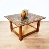 Wooden coffee table and marble top