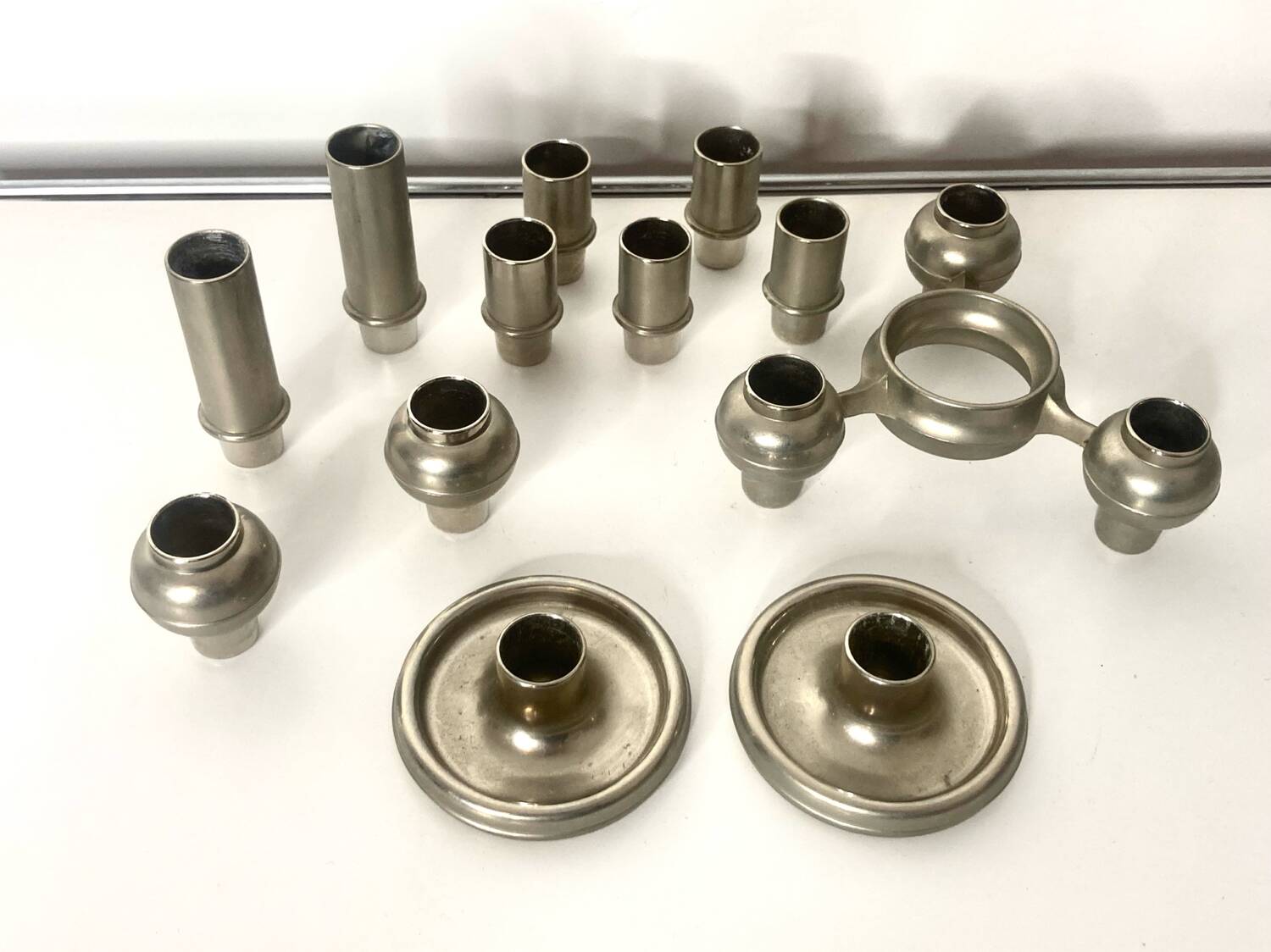 Set of 3 Stoff Candleholders 12 pieces