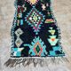 Vintage Berber Boucherouite hallway runner: Moroccan rug