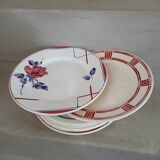 8 mismatched antique dinner plates