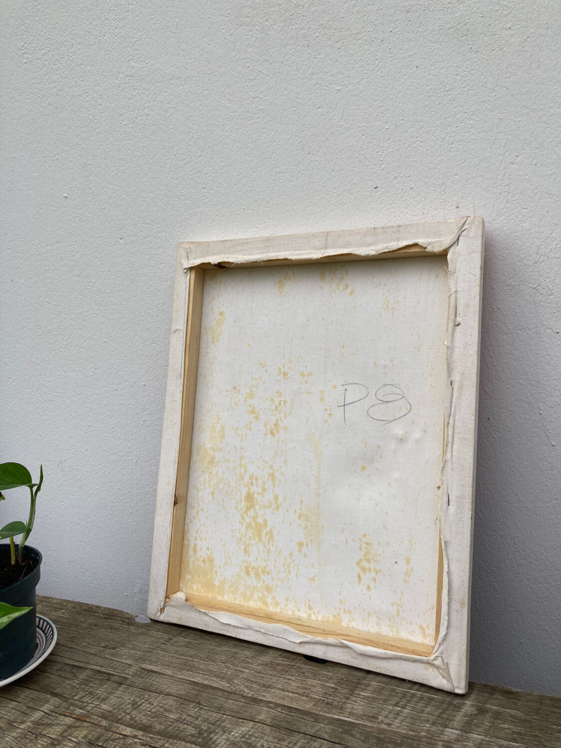 Oil on canvas bouquet of flower old painting