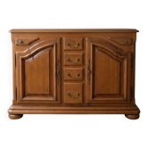 Traditional low buffet set: natural wood serving furniture