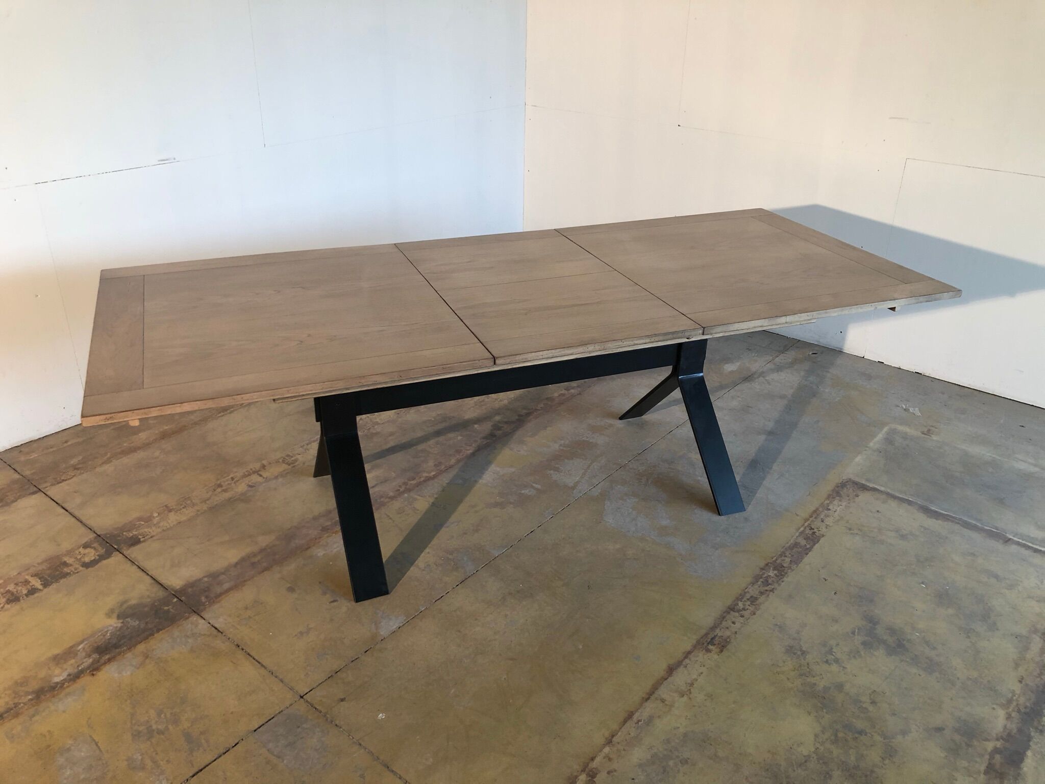 Industrial extension dining table