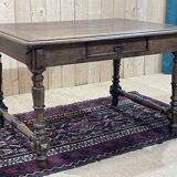 Oak desk table with one drawer, work from the 1930s