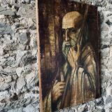 Tableau vieillard - 74 x 51cm