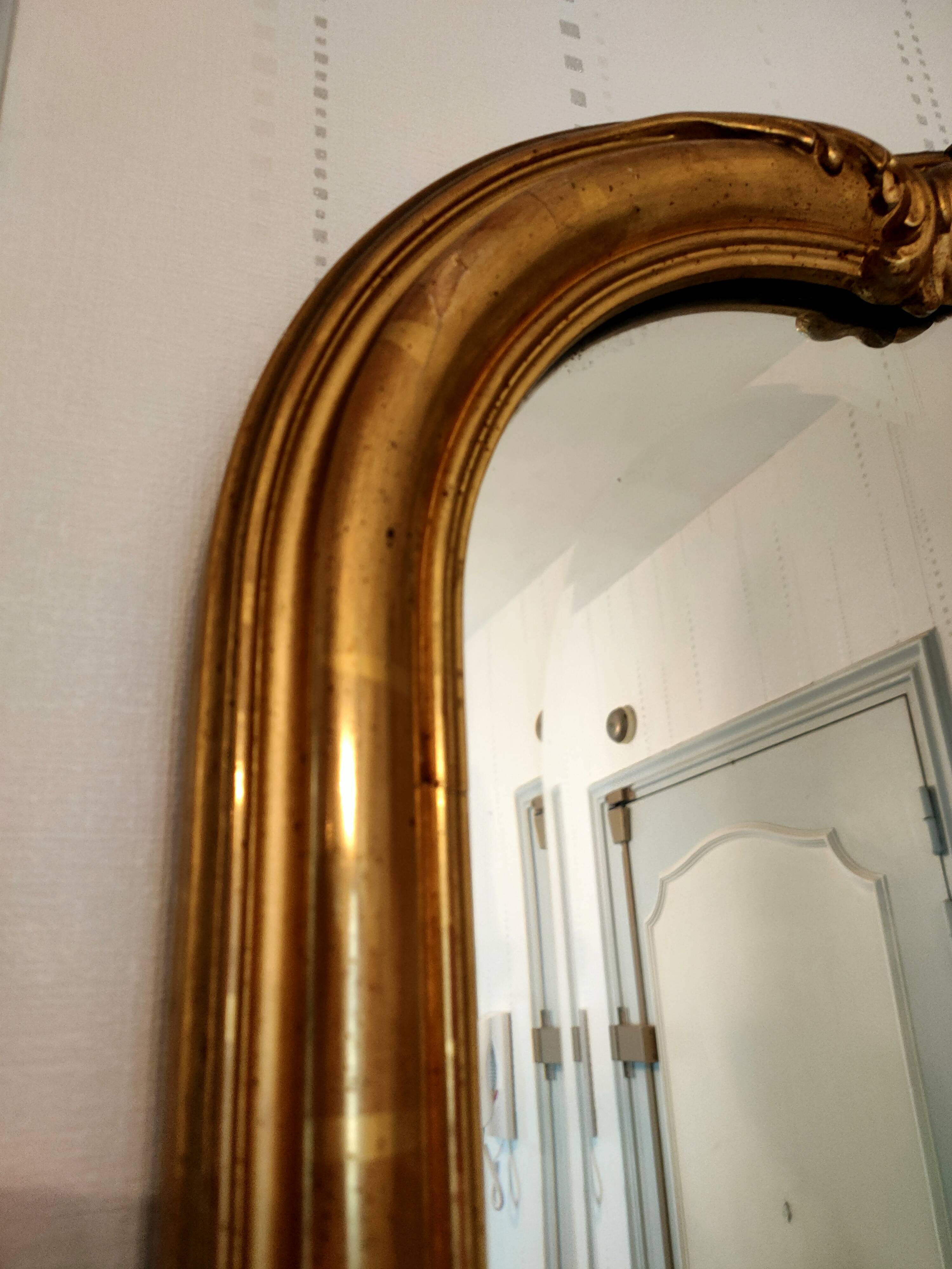 Mirroir biseauté de cheminée Louis Philippe/ Napoléon III