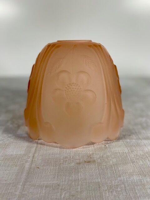 Frosted pink glass lampshade